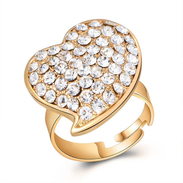 Anillos de apertura ajustables con perlas de imitación elegantes de moda para mujer