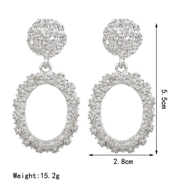 Big Earrings Exaggerated Matte Stud Earrings For Women