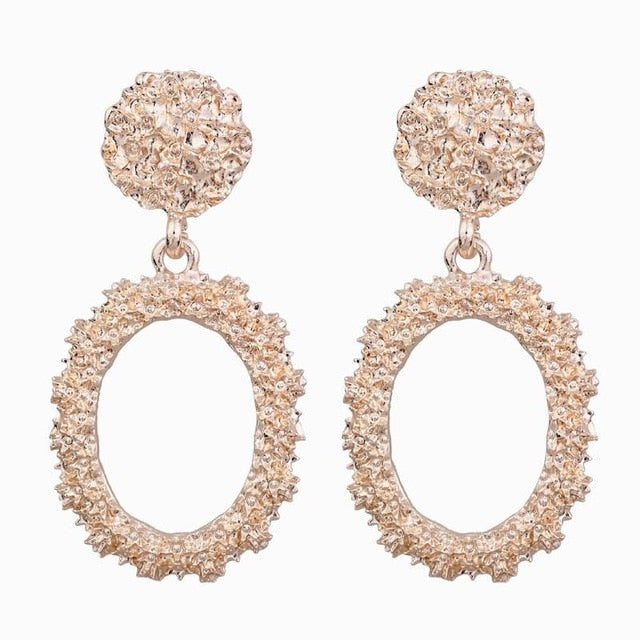 Big Earrings Exaggerated Matte Stud Earrings For Women