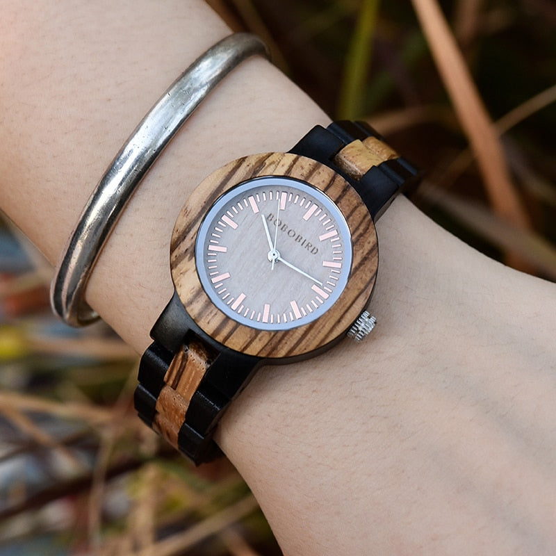 Ladies Wood Watch Luxury Bracelet Watches Women Dress Watch