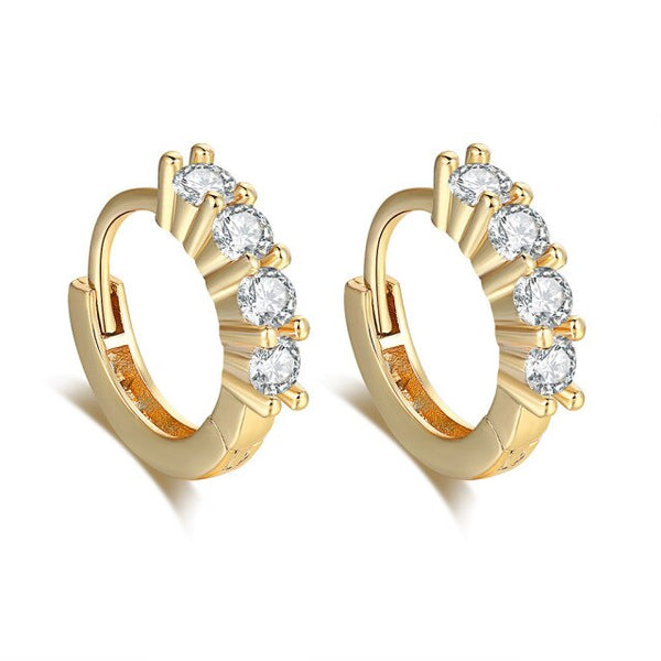 Pendientes de aro estéticos Double Fair para mujer