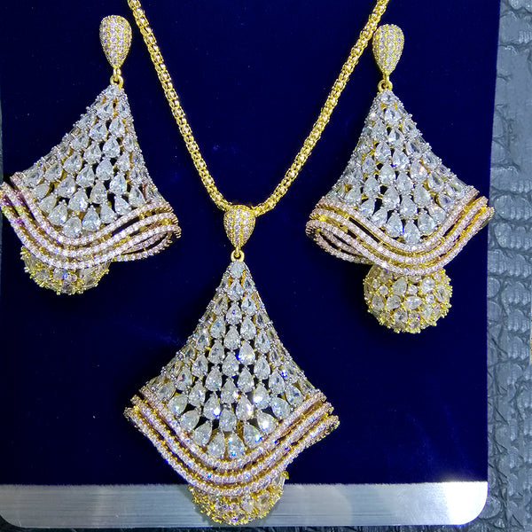 Big Fashion Luxury 2PC Necklace Earring Sets