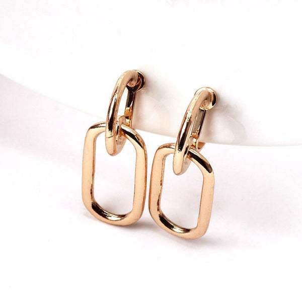 Pendientes de clip de color sin agujero, estilo punk, pendientes de clip sencillos sin perforaciones