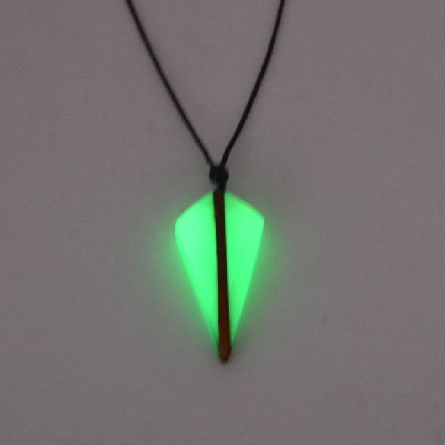 luminous necklace pendant at night