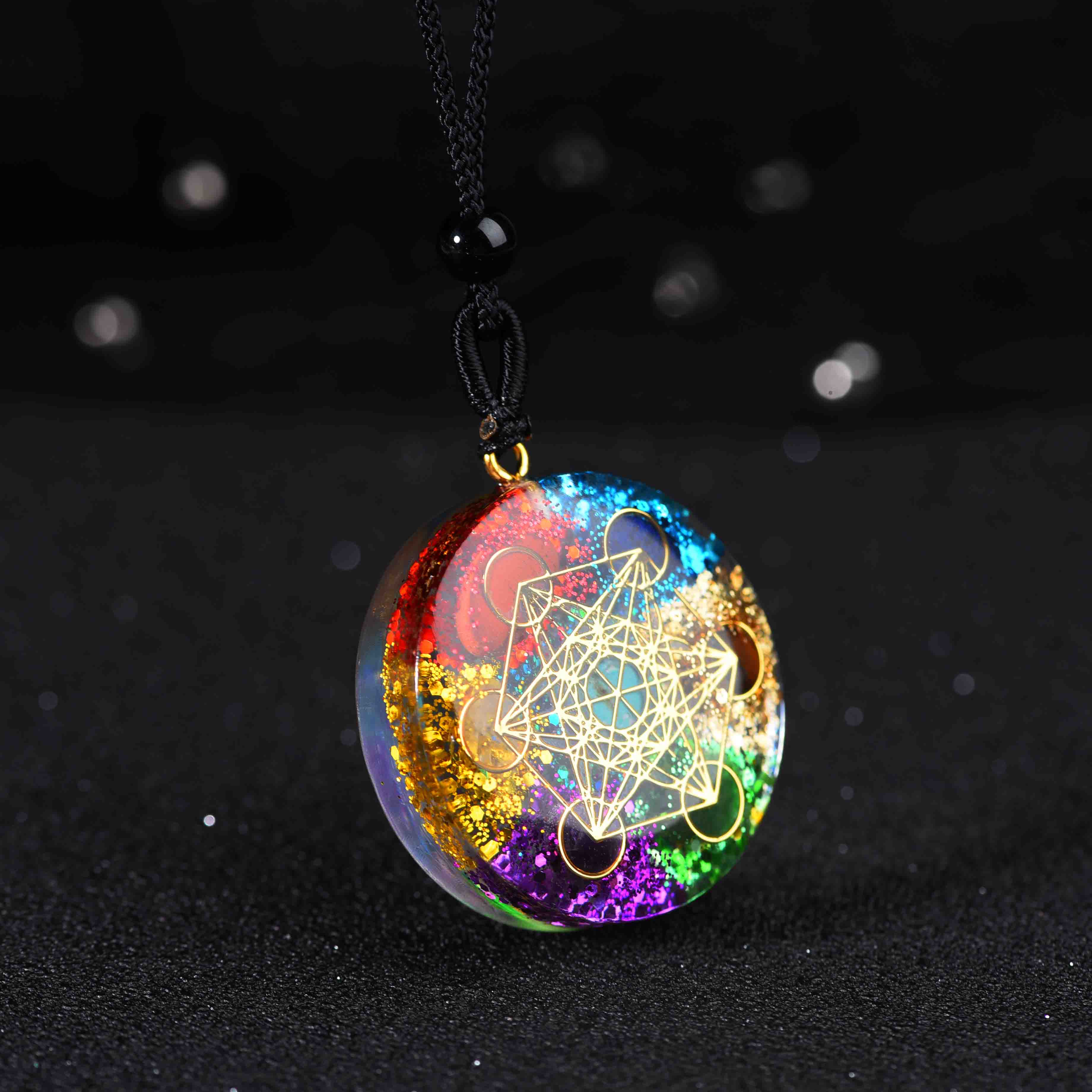 Orgonite Pendant- Sacred Geometry Chakra Necklace – Gofaer Finds store!