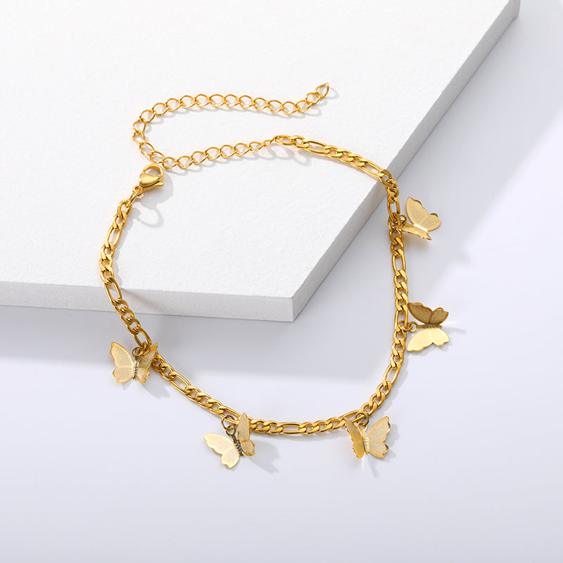 Gold Butterfly Anklet