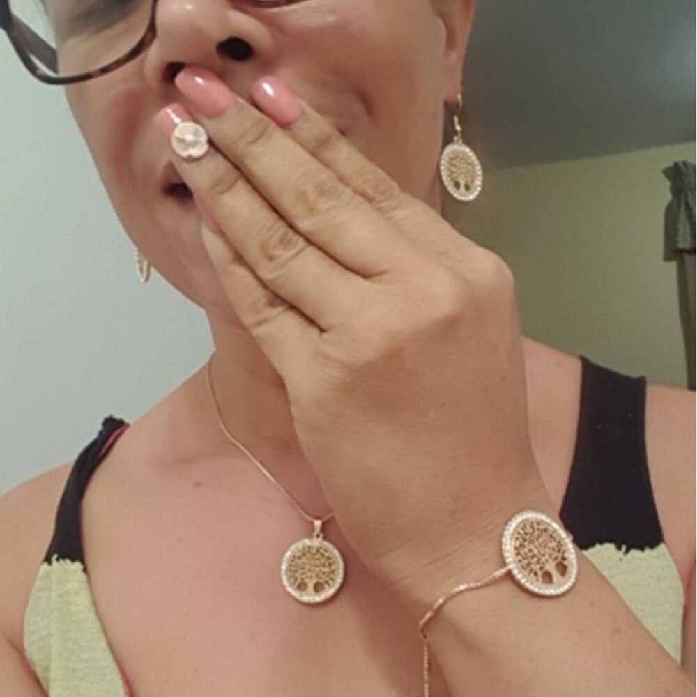 Tree Of Life Stones Crystal Jewelry Sets