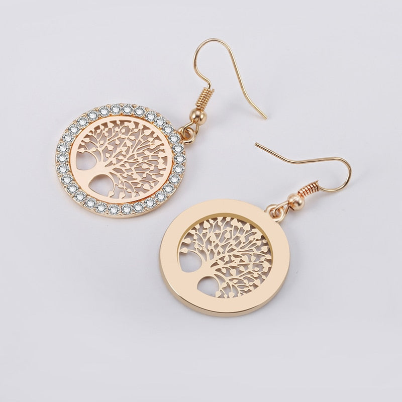 Tree Of Life Stones Crystal Jewelry Sets