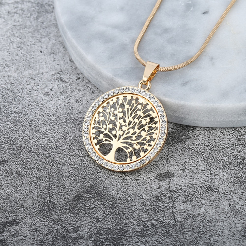 Tree Of Life Stones Crystal Jewelry Sets