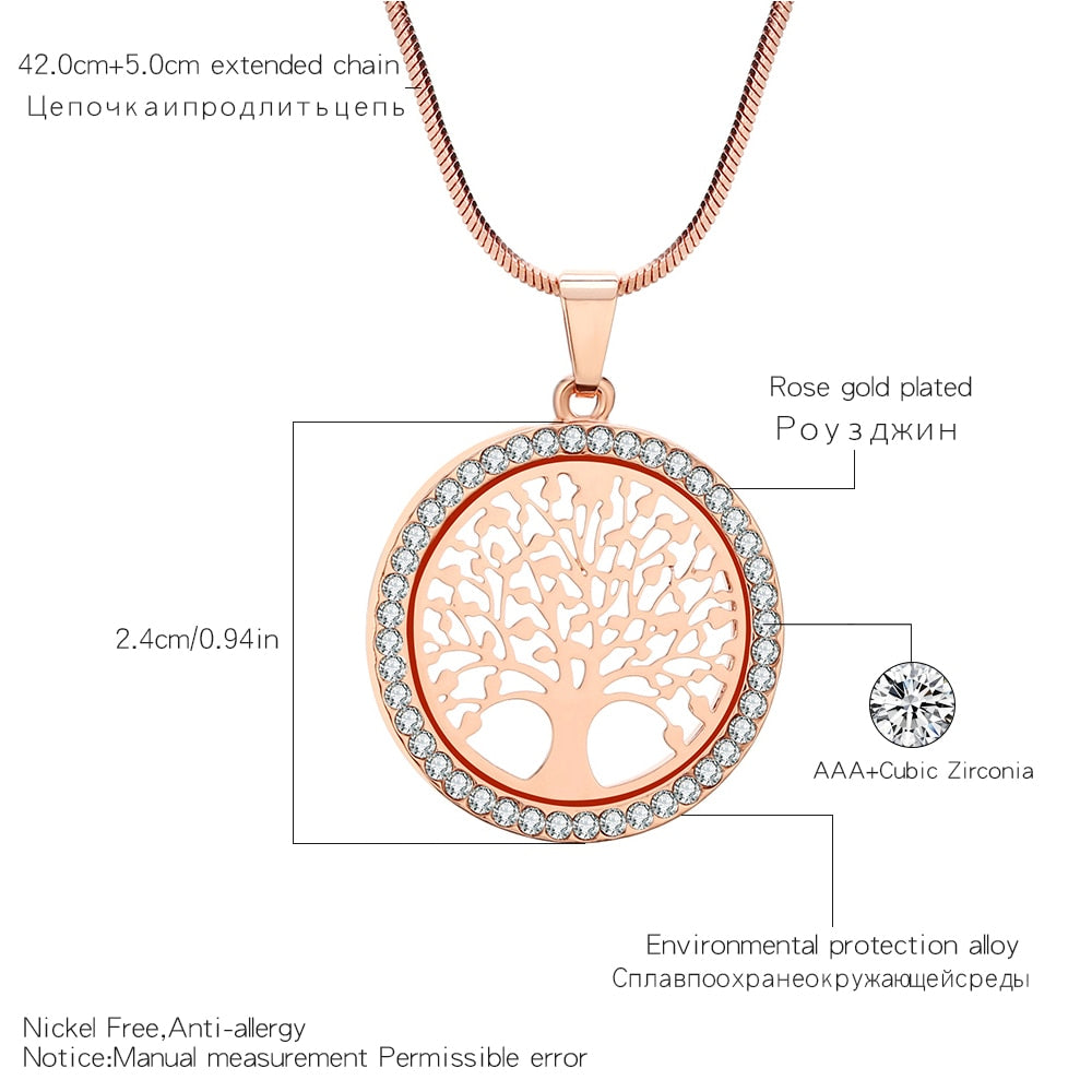Tree Of Life Stones Crystal Jewelry Sets