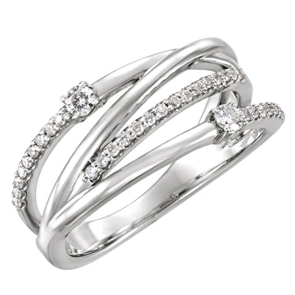 Luxury Dazzling Cross Micro Paved CZ Stone Delicate Women Ring