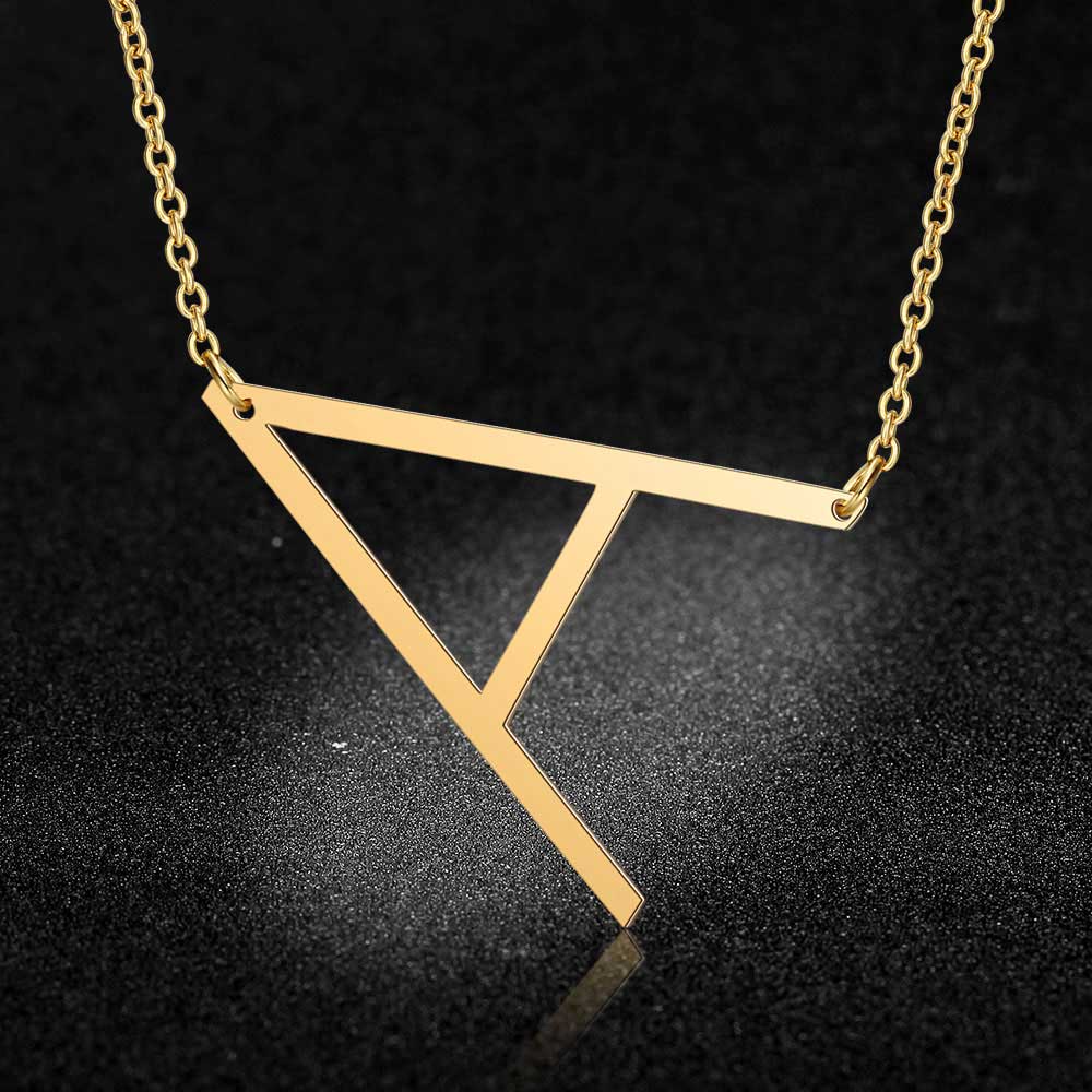 Initial Letter Name Pendant Necklace