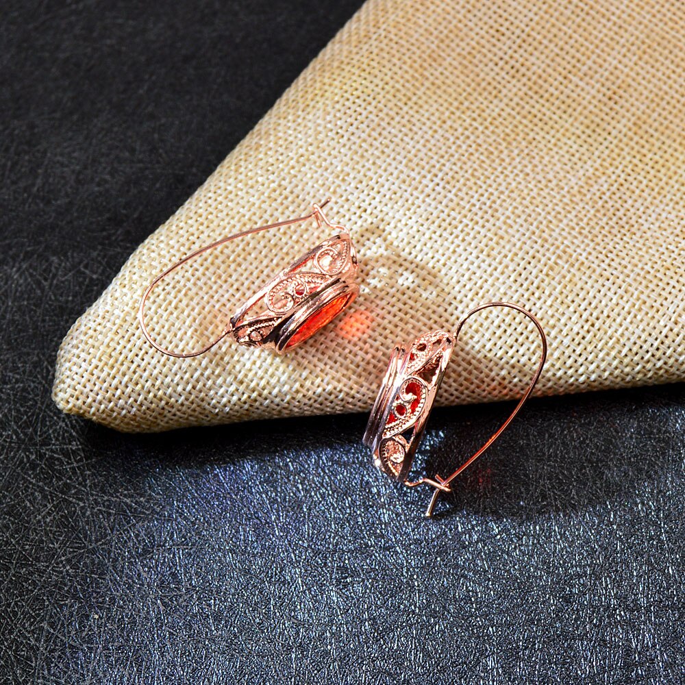 Red Color Crystal Round Jewelry Sets