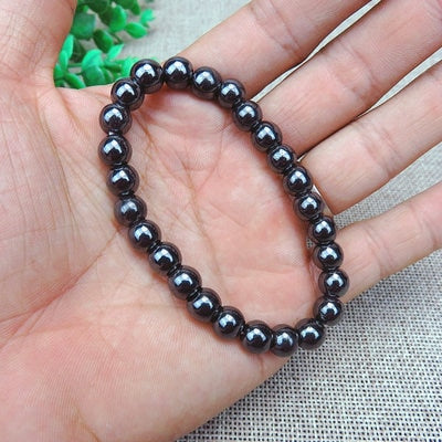 Pulsera magnética elástica con cuentas sencillas