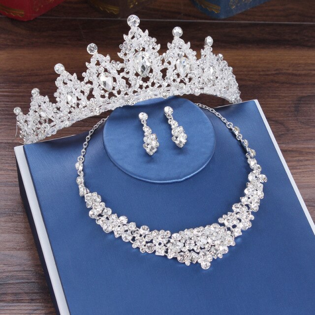 Baroque Luxury Crystal Beads Bridal Jewelry Set