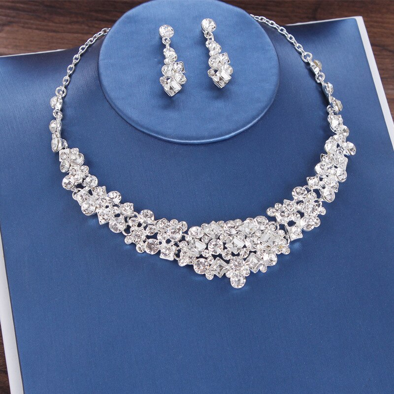 Baroque Luxury Crystal Beads Bridal Jewelry Set