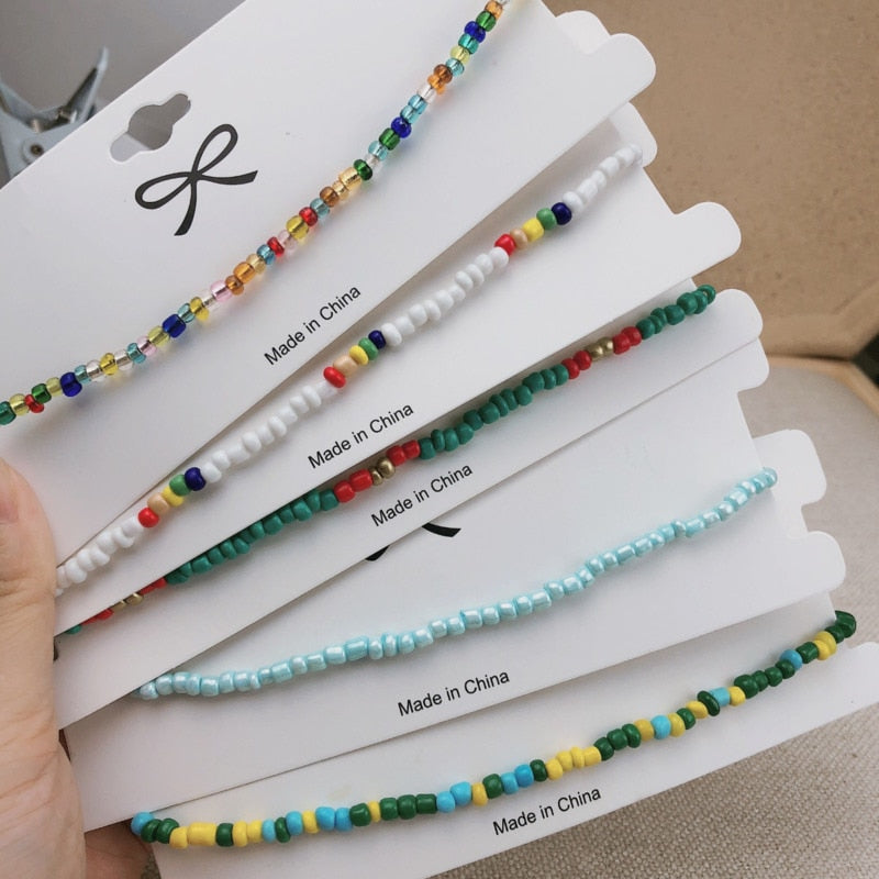 Simple Seed Beads Strand Necklace