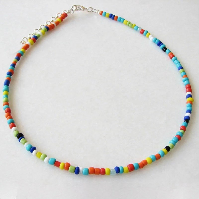 Simple Seed Beads Strand Necklace