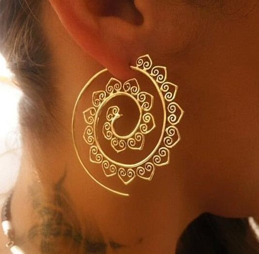 Girls Trend Gift Female Vintage Big Earrings
