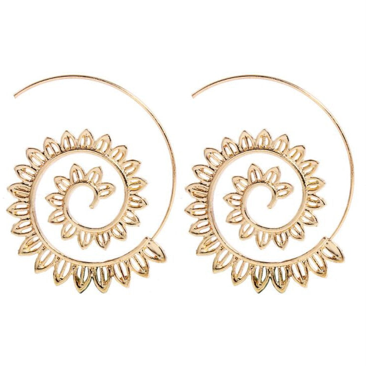 Girls Trend Gift Female Vintage Big Earrings