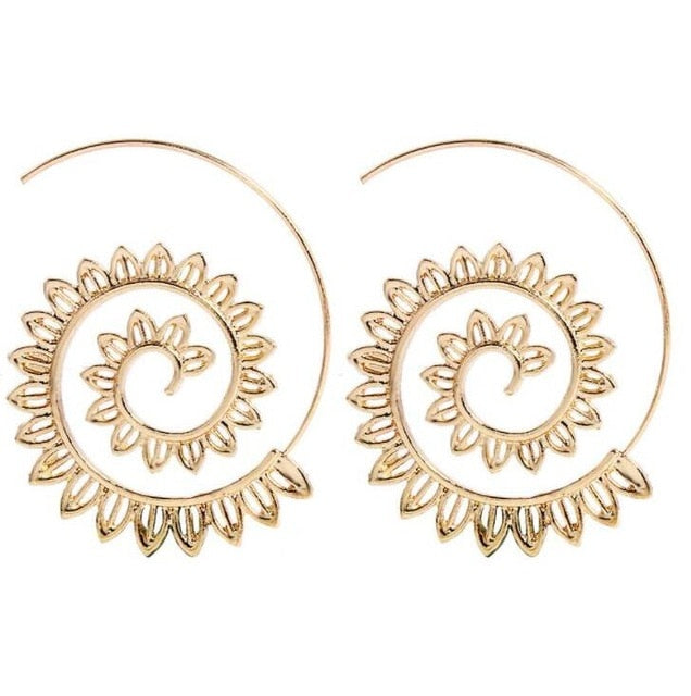 Girls Trend Gift Female Vintage Big Earrings
