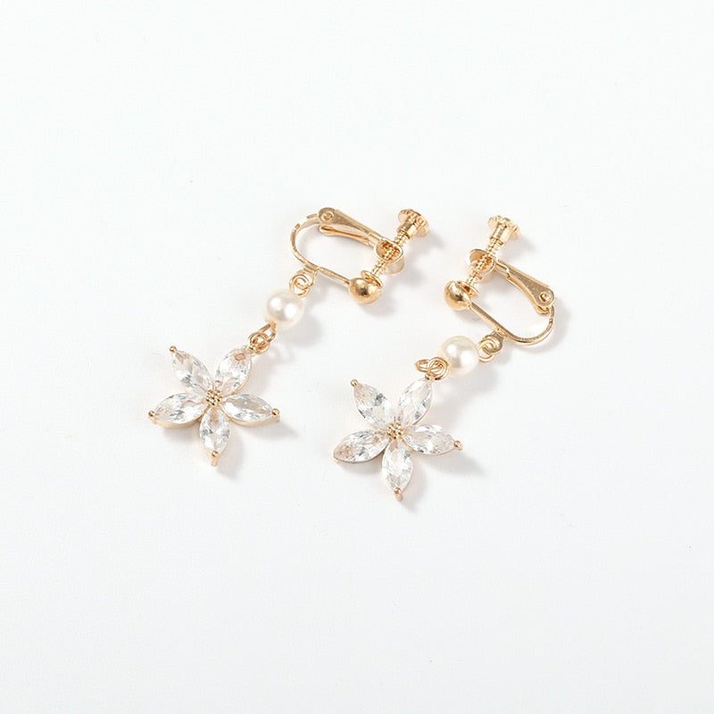 Luxury Fashion Bride style pearl tassel hairpin haircomb earrings set