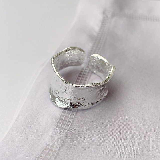 Chunky Gothic Big Bling Adjustable Gold Silver Color Rings