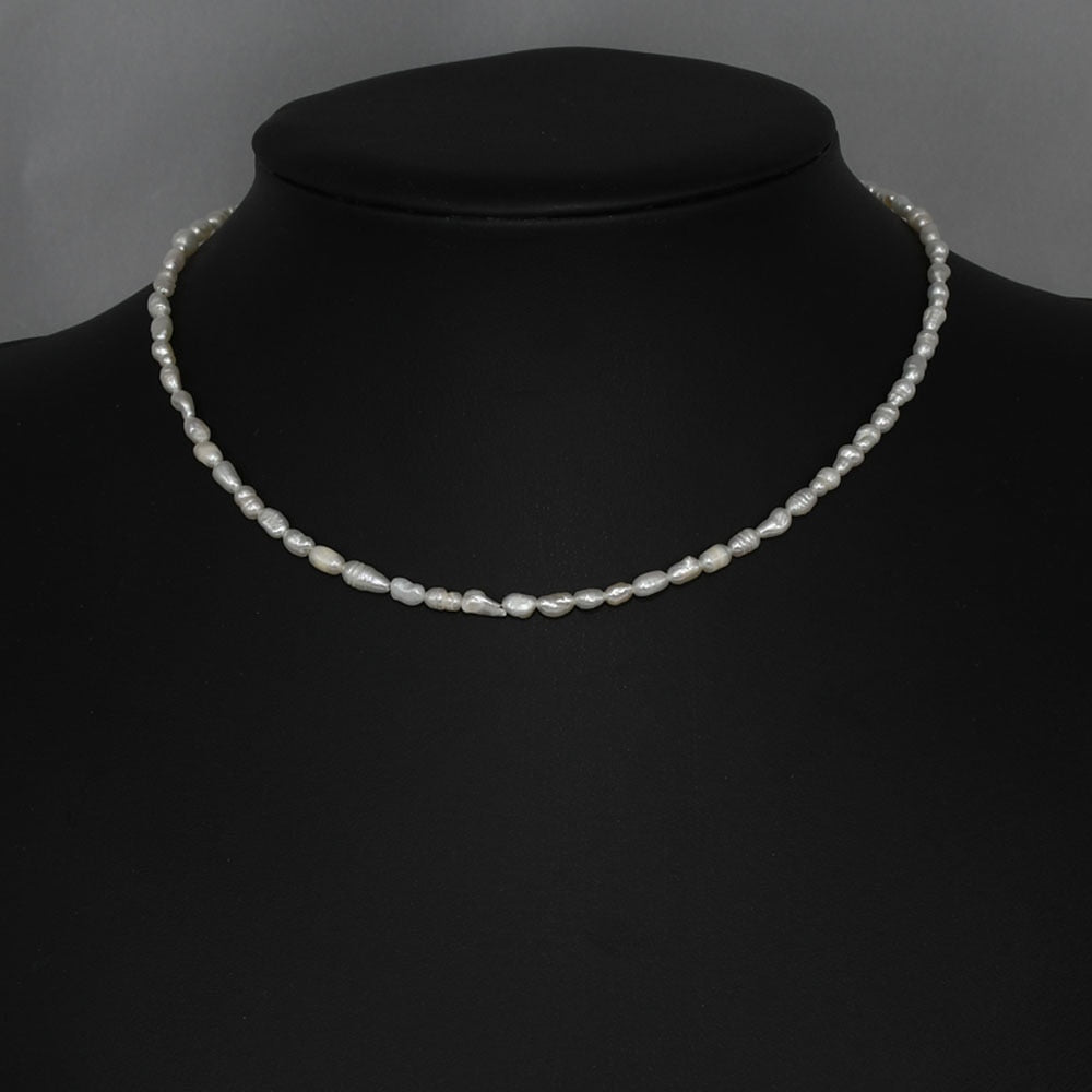 Hot new minimalist real pearl necklace