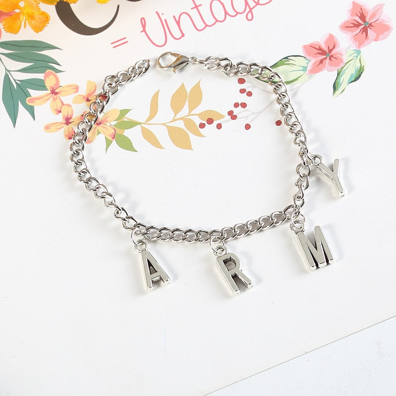 ARMY Letter Silicone Adjustable Bracelets for Women