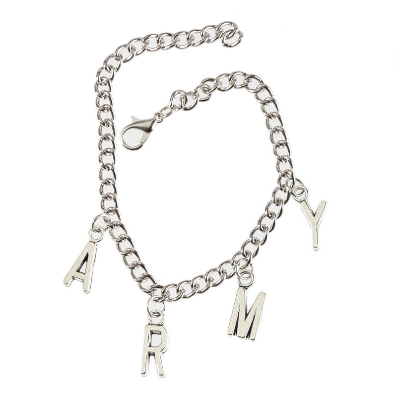ARMY Letter Silicone Adjustable Bracelets for Women