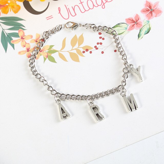 ARMY Letter Silicone Adjustable Bracelets for Women