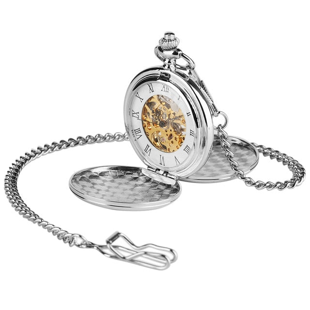 Christmas Gift Smooth Mechanical Pocket Watch