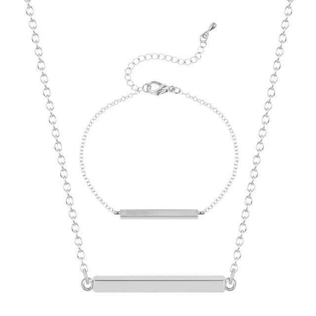 New Infinity Cross Crystal Dangle Bracelet Necklace Sets