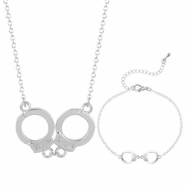 New Infinity Cross Crystal Dangle Bracelet Necklace Sets