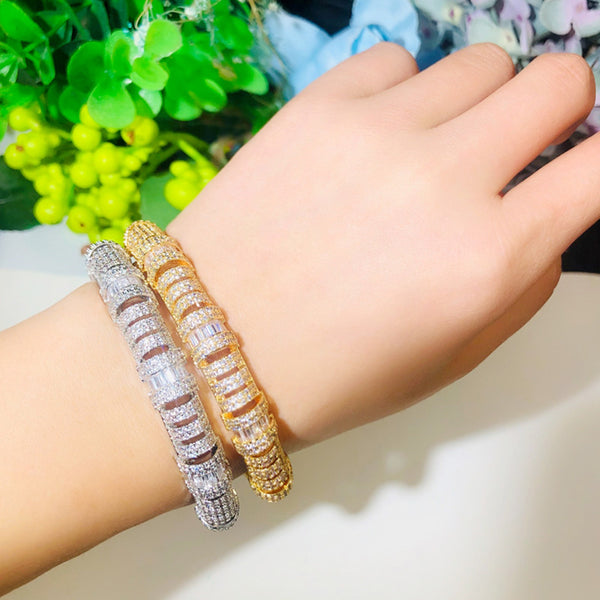 Conjuntos de brazaletes y anillos abiertos redondos de novia de oro de Dubái de la India