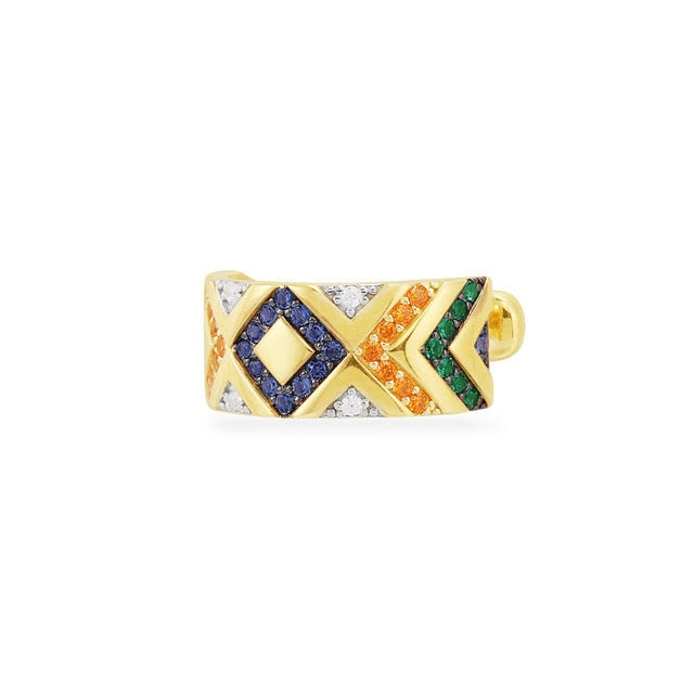 India Tribal Round Earrings