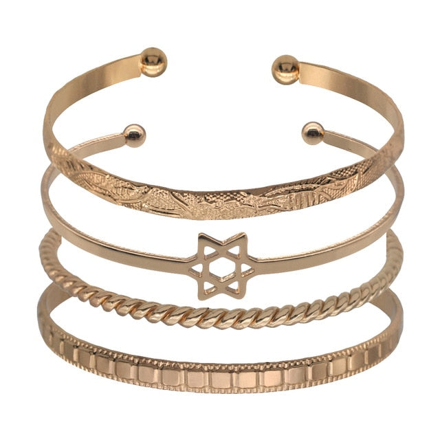 Adjustable Bracelet Bangle for Women Metal Cuff  Bracelet