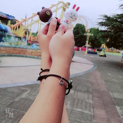 alloy couple magnetic attraction ball creative Bracelet