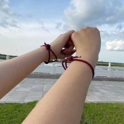 alloy couple magnetic attraction ball creative Bracelet