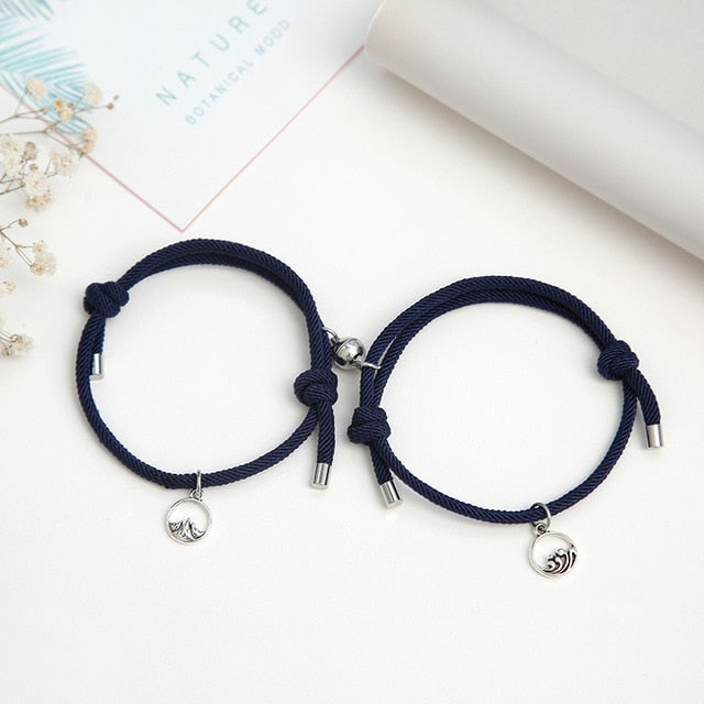 alloy couple magnetic attraction ball creative Bracelet