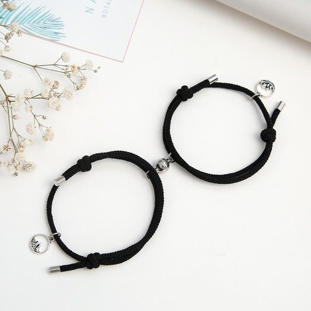alloy couple magnetic attraction ball creative Bracelet