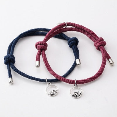 alloy couple magnetic attraction ball creative Bracelet