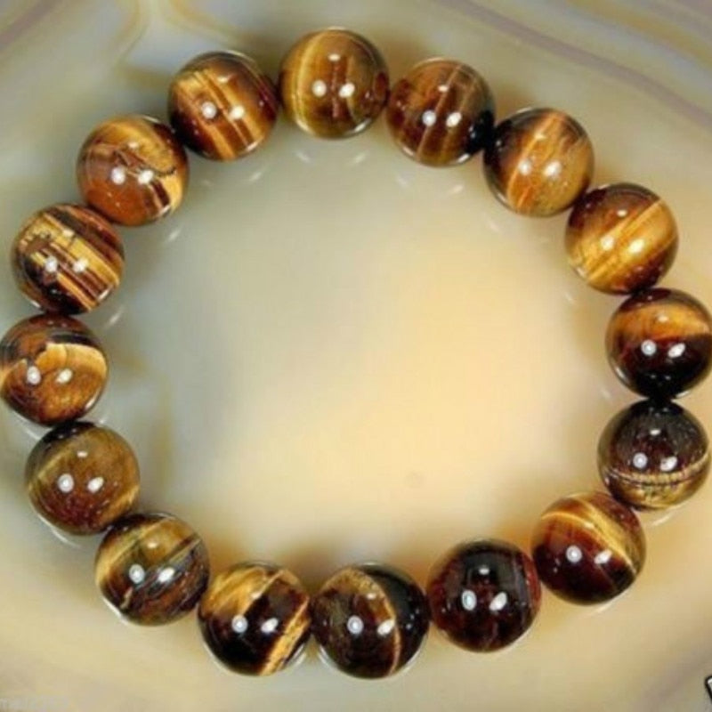 Brown Tiger Eyes Beads Braclet For Men Women