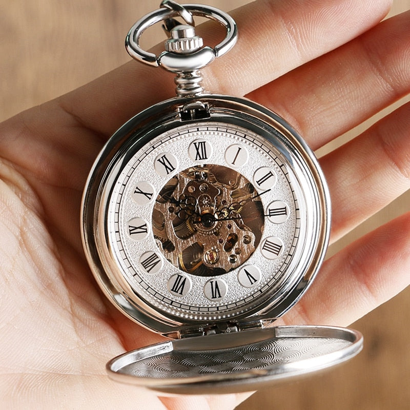 Luxury Smooth Roman Numerals Vintage Mechanical Chain Gift