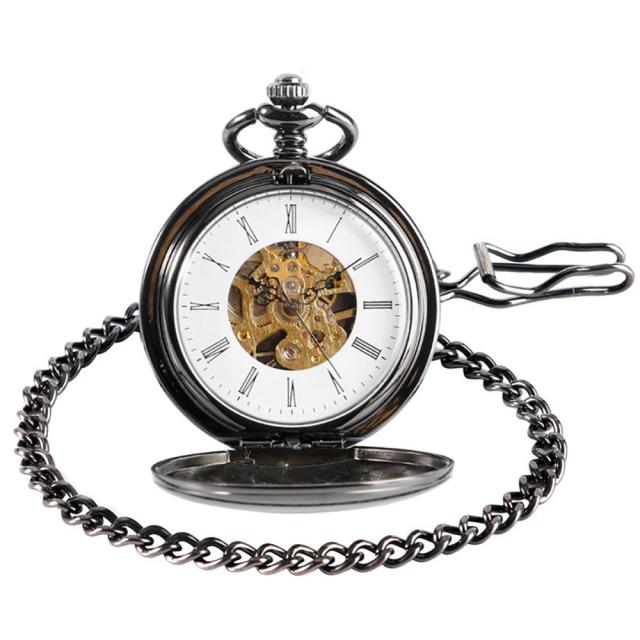 Luxury Smooth Roman Numerals Vintage Mechanical Chain Gift