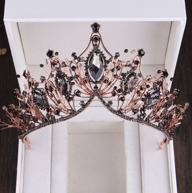 Baroque Silver Plated Crystal Leaf Bridal Jewelry Sets