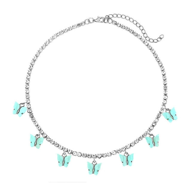 Fashion Bling Crystal Tennis Chain Choker Necklace