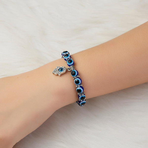 Pulsera de cuentas de ojo malvado azul