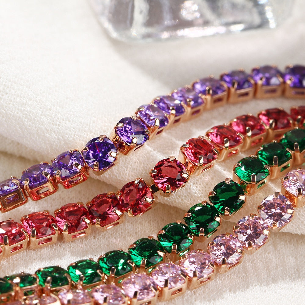 Luxury 4mm Cubic Zirconia Tennis Bracelets