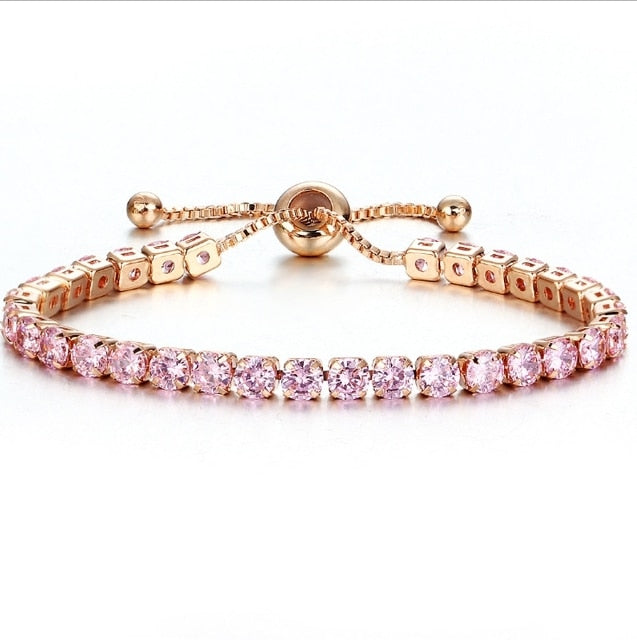 Luxury 4mm Cubic Zirconia Tennis Bracelets